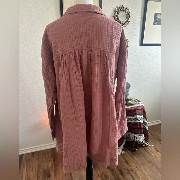 Free People Dusty Rose The Voyager Shirtdress - Picture 6 of 7